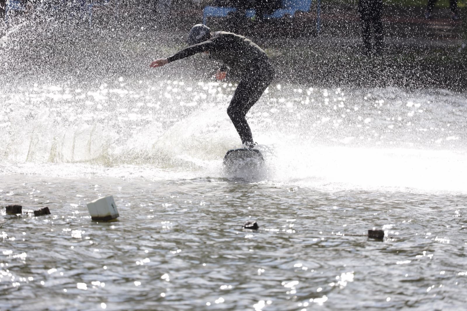 Wakeboarding action