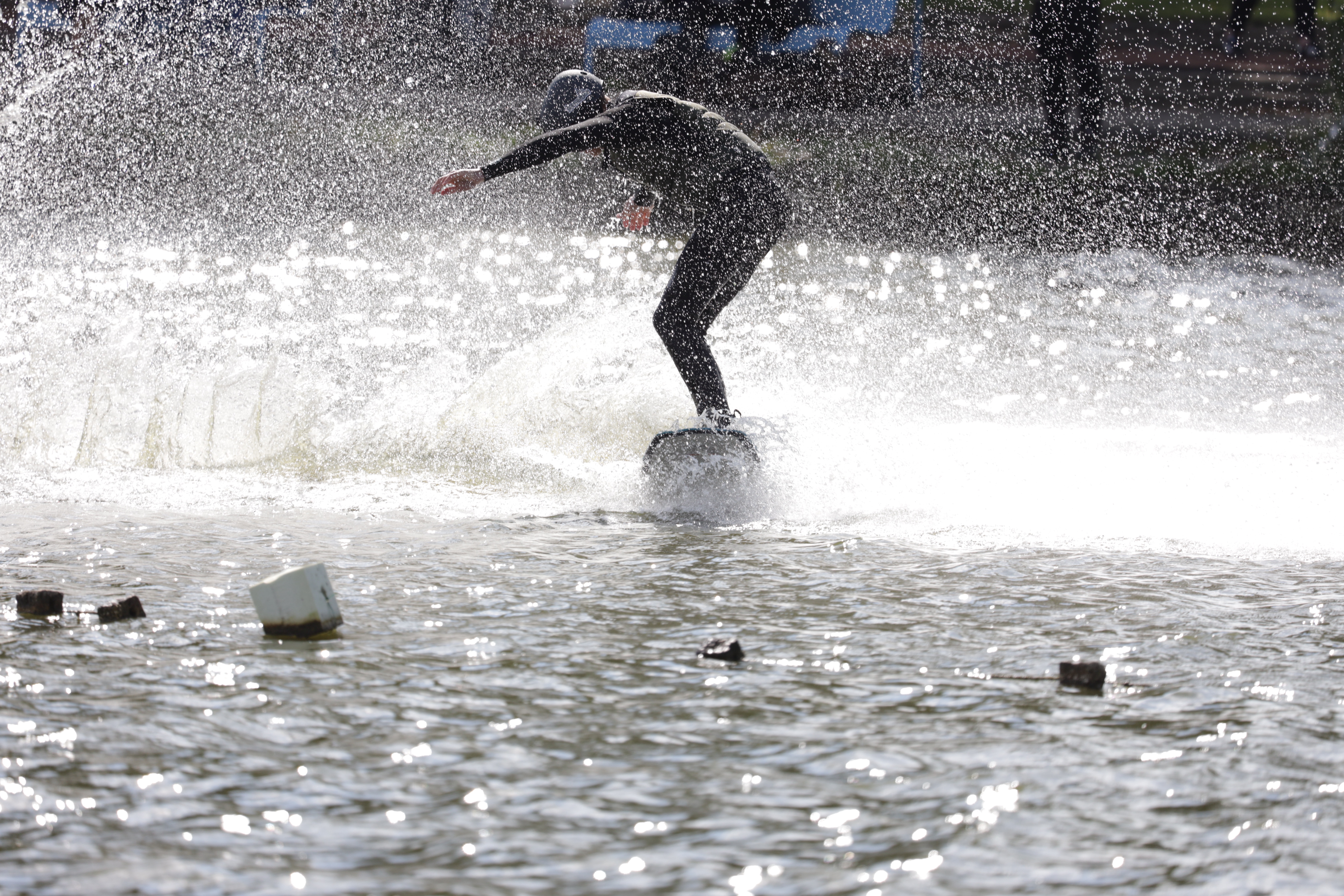 Wakeboarding action